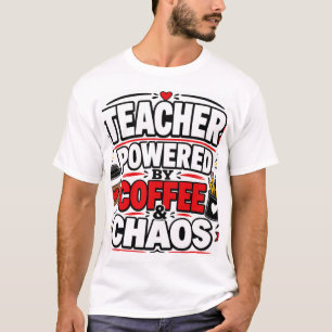 Camiseta Maestro Impulsado Por Café Y Caos