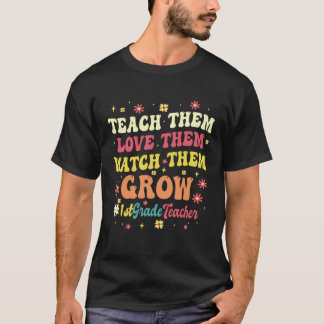 Camiseta Maestro Instructor Educador Enseñar Crecer 1er Gra