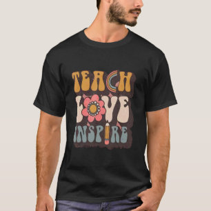 Camiseta Maestro Maestro Vinage Enseñar Inspirar Amor Ense