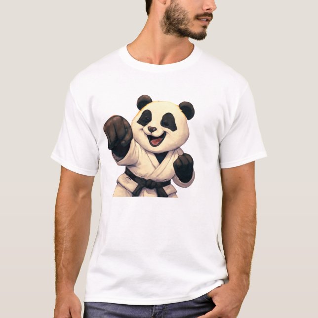 Camiseta Maestro Panda Karate - Artes Marciales Cutas (Anverso)