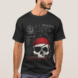 Camiseta Maestro Pirata Cráneo Divertido y Reglas de Matemá