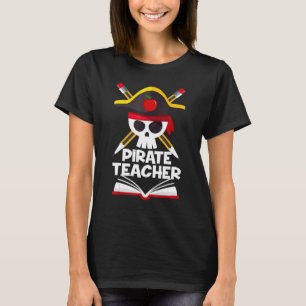 Camiseta Maestro pirata Halloween disfraces cráneo adulto
