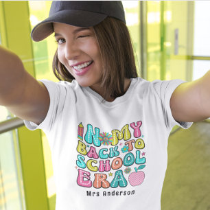 Camiseta Maestro retro colorido de vuelta a la escuela 