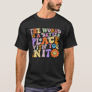 Camiseta Maestro Retro El Mundo Es Un Mejor Lugar Con Usted