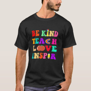 Camiseta Maestro Retro Enseña Ama Inspira Regreso a Clases
