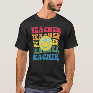Camiseta Maestro Retro Inspirador Colorido Escuela Primaria