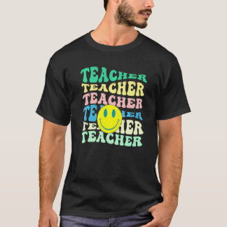 Camiseta Maestro Retro Inspirador Colorido Escuela Primaria