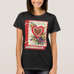 Camiseta Maestro San Valentín, Corazones y Flores de Libro