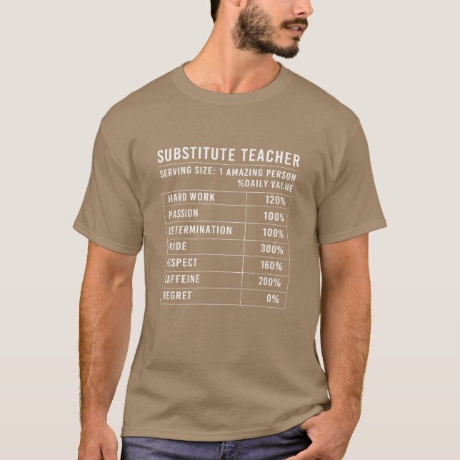 Camiseta Maestro sustituto Día escolar niño (Anverso)