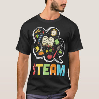 Camiseta Maestro y Estudiante de Vapor Regreso a la Escuela