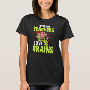 Camiseta Maestros de 4° grado aman a los cerebros en la sal