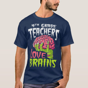 Camiseta Maestros de 4° grado aman a los cerebros en la sal