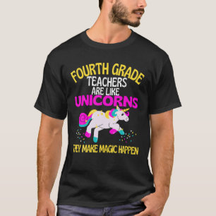 Camiseta Maestros de cuarto grado de Unicornio son mágicos,