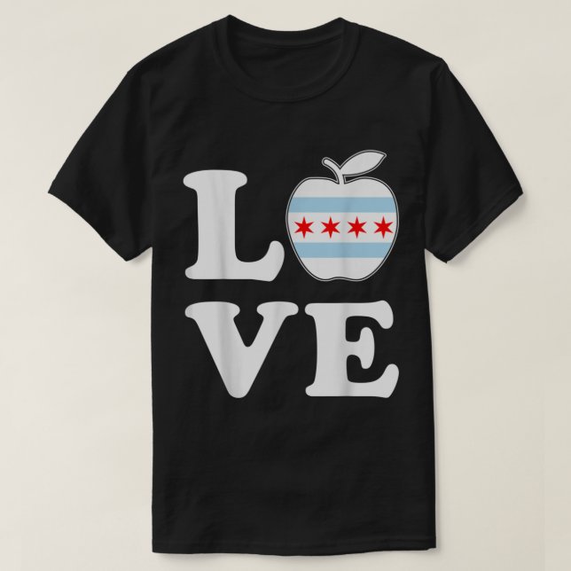 Camiseta Maestros De Escuela De Chicago Rojo Por Ed Love Un (Diseño del anverso)