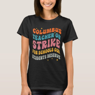 Camiseta Maestros de la escuela Groovy Columbus Ohio atacan