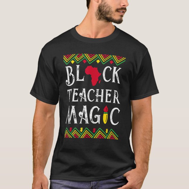 Camiseta Maestros de la Escuela Mágica Black History (Anverso)