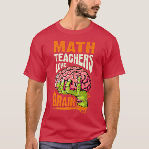 Camiseta Maestros de matemáticas, Halloween, cerebro 