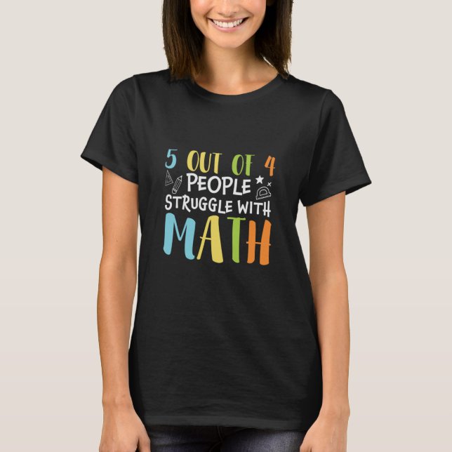 Camiseta Maestros de matemáticas luchan con matemáticas (Anverso)