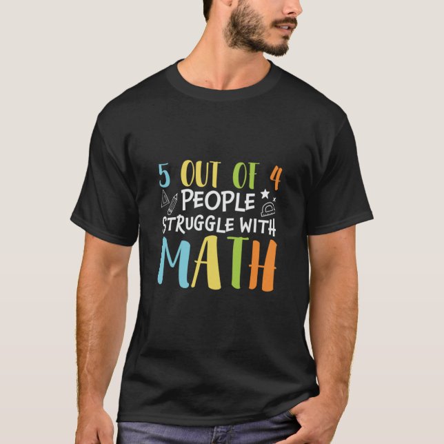 Camiseta Maestros de matemáticas luchan con matemáticas (Anverso)