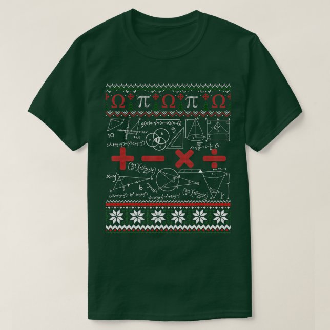 Camiseta Maestros de matemáticas Navidades aman a profesore (Diseño del anverso)