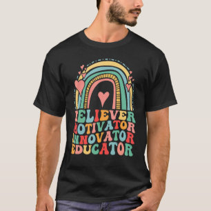 Camiseta Maestros del arco iris retro creyente innovador