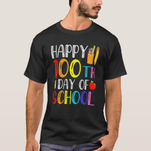 Camiseta Maestros Día 100 de la Escuela Niños Felices 100 D