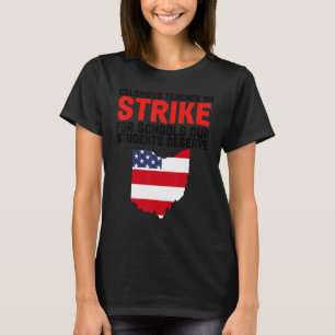 Camiseta Maestros Escuela Columbus Bandera Huelga Maestros