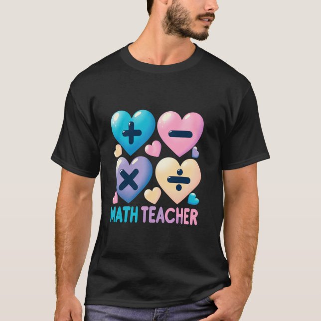 Camiseta Maestros Maestros Día de San Valentín Math Geeks (Anverso)