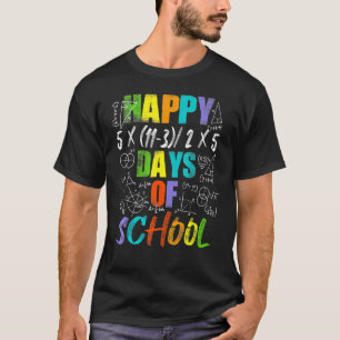 Camiseta Maestros matemáticos felices 100 días de ecuacione