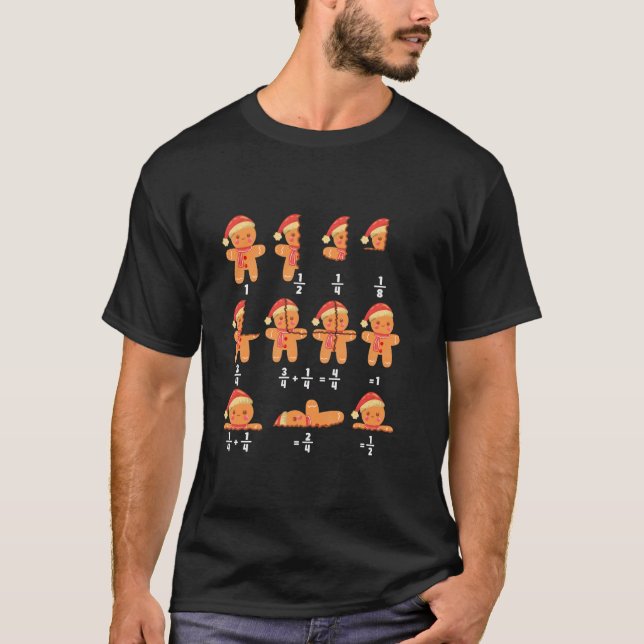 Camiseta Maestros Navidades de matemáticas Gingerbread Teac (Anverso)
