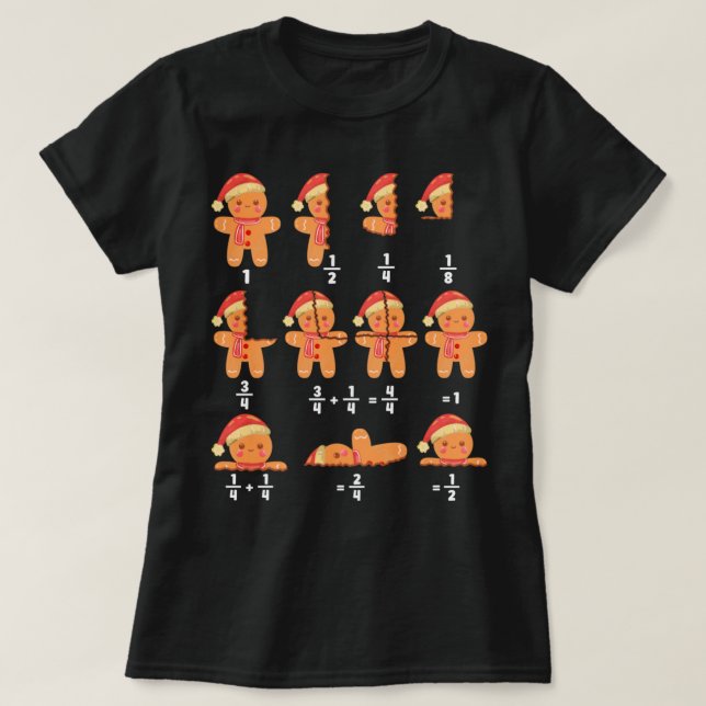 Camiseta Maestros Navidades de matemáticas Gingerbread Teac (Diseño del anverso)