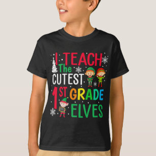 Camiseta Maestros Navidades Pajama I Enseñan la primera gua