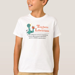 Camiseta Maestros pichones y bibliotecarios niños blancos