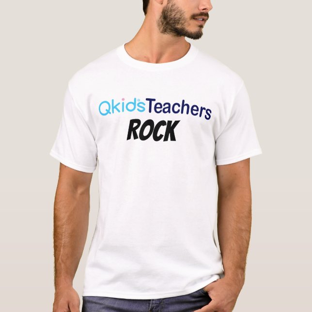 Camiseta Maestros Qkids ROCK (Armada) China/EE.UU./Canadá (Anverso)