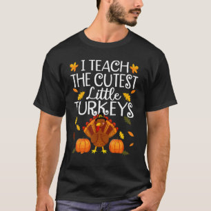 Camiseta Maestros Que Enseño A Los Más Cuidadosos Pavos Gra