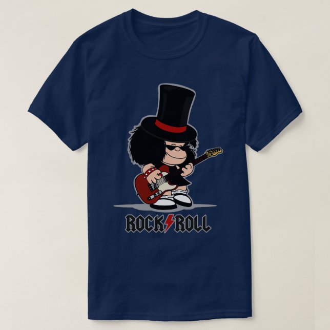 Camiseta Mafalda Rockera (Diseño del anverso)