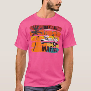 Camiseta Mafia de Carritos de Golf Retro Vintage con Puesta