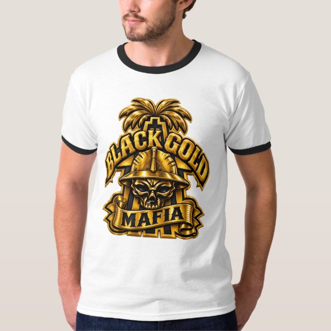 CAMISETA MAFIA DEL ORO NEGRO (Anverso)