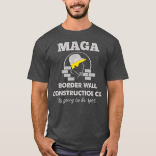 Camiseta MAGA Border Wall Construction Co Patriótico Pro