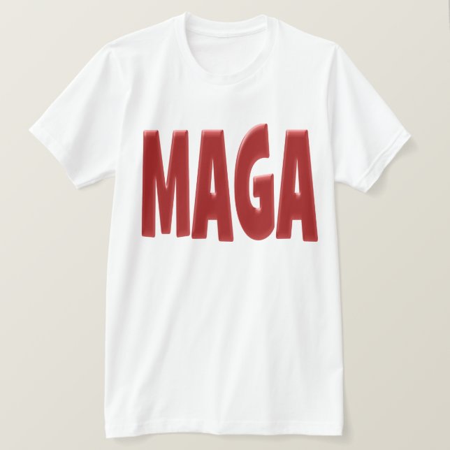 Camiseta MAGA con texto rojo (Anverso del diseño)
