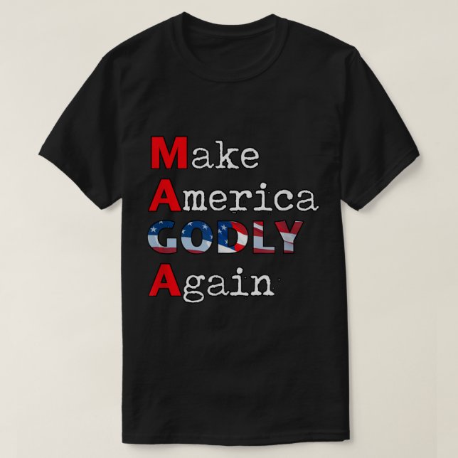 Camiseta MAGA HACE A Estados Unidos DIOS DE NUEVO (Diseño del anverso)