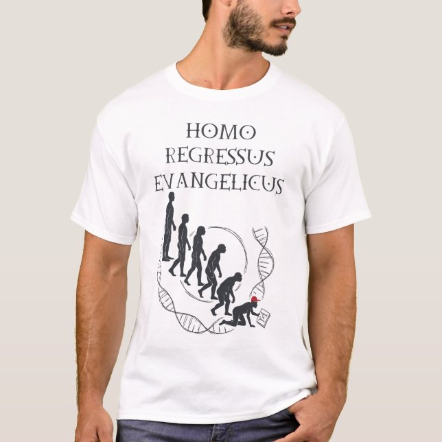 Camiseta MAGA Homo Regressus Evangelicus (Anverso)