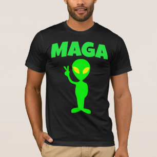 CAMISETA MAGA TRUMP ALIEN PEACE FUNNY T-SHIRT