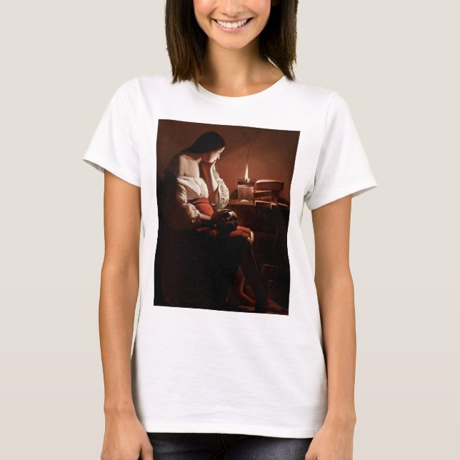Camiseta Magdalena con la llama del tabaco, La Tour (Anverso)