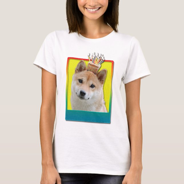 Camiseta Magdalena del cumpleaños - Shiba Inu (Anverso)