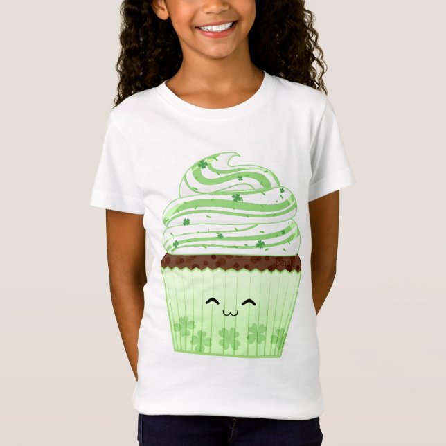 Camiseta Magdalena linda del día del St Patricks del kawaii (Anverso)