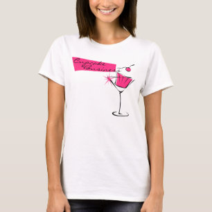 Camiseta Magdalenas y martinis en rosas fuertes