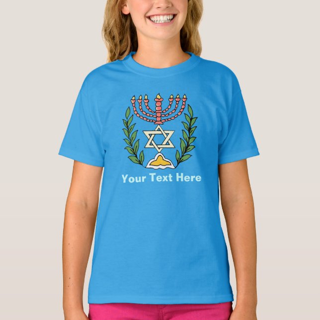 Camiseta Magen persa David Menorah (Anverso)