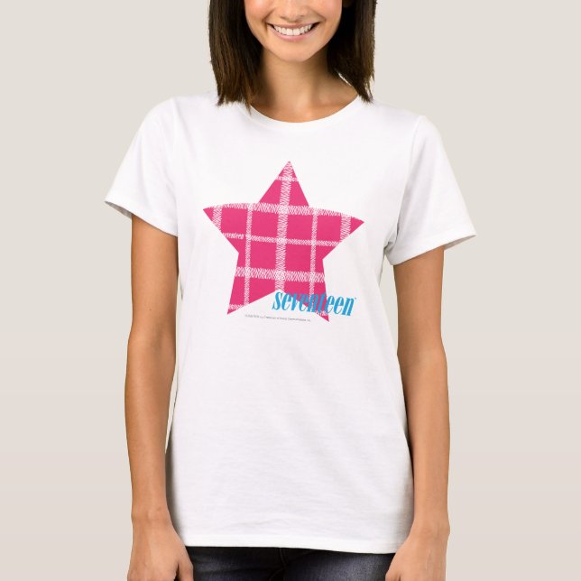 Camiseta Magenta 3 de la tela escocesa (Anverso)