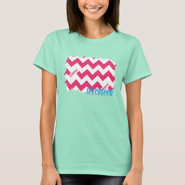 Camiseta Magenta 4 del zigzag (Anverso)